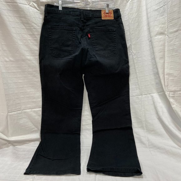 Ladies Levi's 505 Relaxed Boot Jeans size 16 Black - Picture 2 of 5